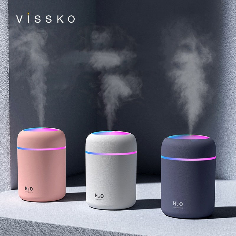 Mini USB Humidifier 300ml - Portable Desktop Air Moisturizer
